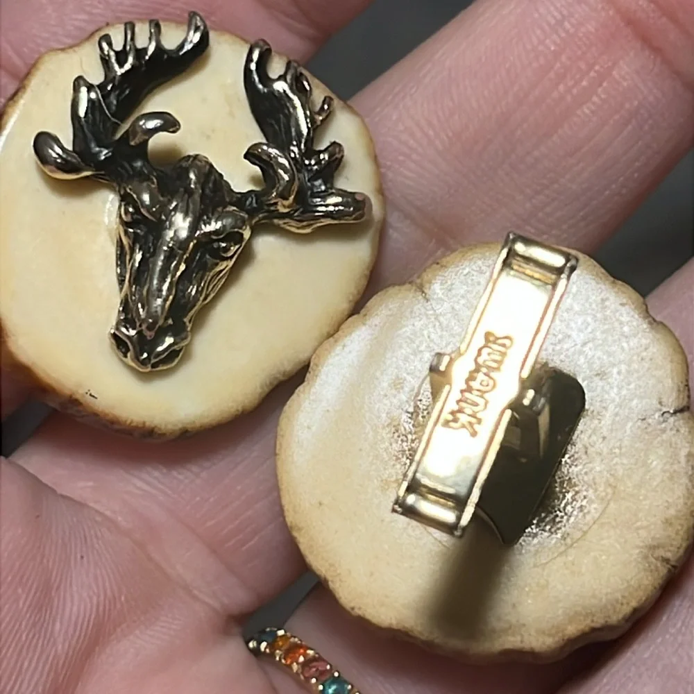 Antler Design cufflinks stag